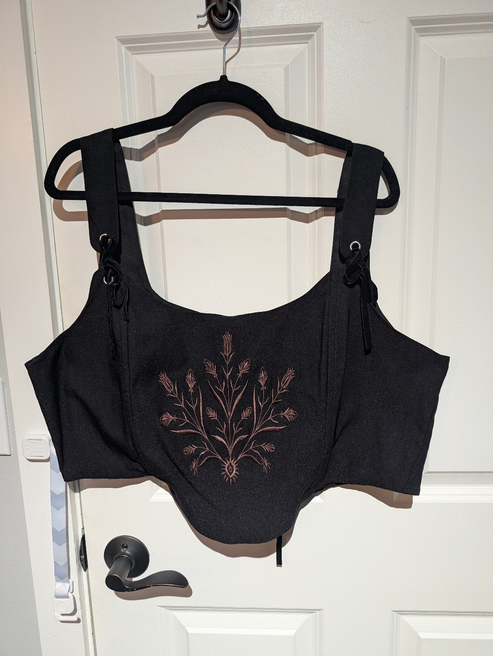 disturbia cybele embroidered croo corset top sz 16